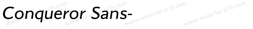Conqueror Sans字体转换